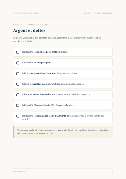 Checklist des 25 choses à vérifier — page 5